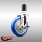 Service Caster 5 Inch 316SS Blue Polyurethane Swivel 1-1/2 Inch Expanding Stem Caster Brake SCC-SS316EX20S514-PPUB-BLUE-TLB-112 - alternate 4
